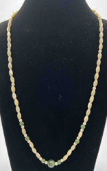 Vintage Coral and Jade Beaded Necklace