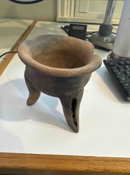 Ancient Terracotta Tripod Bowl/Incensario