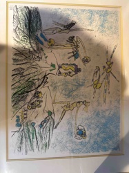 Surrealist Print with Figures and Abstract Elements