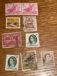 Collection of Vintage Australian Postage Stamps