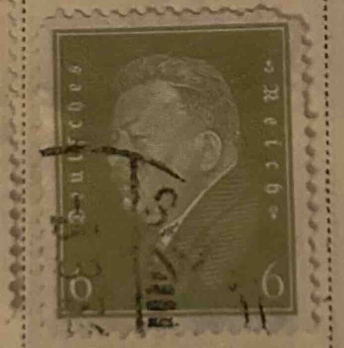 German Postage Stamp, Hindenburg Inaugural Issue