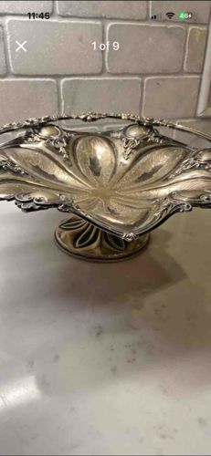 Victorian Era Silver-Plated Pedestal Basket with Swing Handle