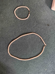 Cultured Pearl Necklace and Bracelet Set