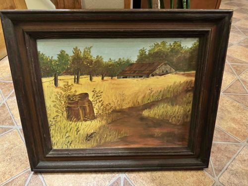 Rural Landscape Painting by V. Roane