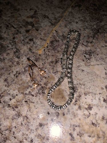 Diamond Tennis Bracelet and Drop Earrings Set