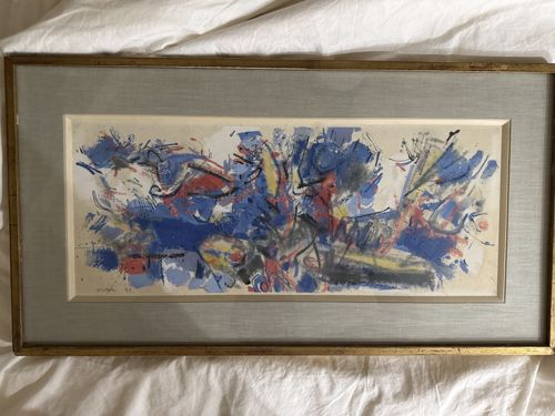 Mid-Century Abstract Mixed Media Work by John Levee (1957)