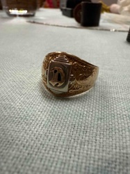 Antique 10K Gold Class Ring with Initial 'D'