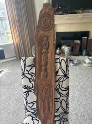 Decorative Wooden Totem Sculpture