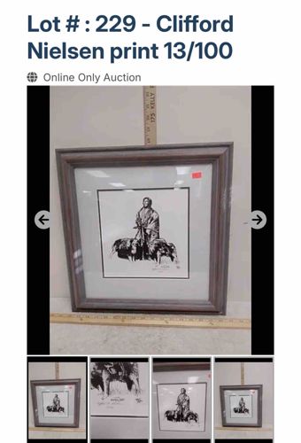 Clifford Nielsen Print 13/100 (Man with Dogs)