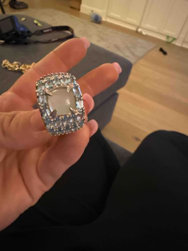 Moonstone and Topaz Cocktail Ring