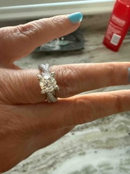 Diamond Solitaire Ring with Pave Setting