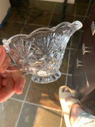 Pressed Glass Creamer/Gravy Boat
