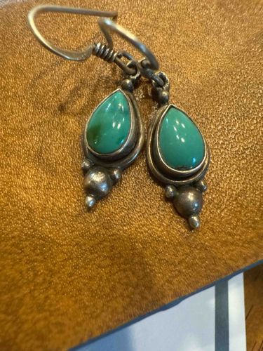 Turquoise Teardrop Dangle Earrings