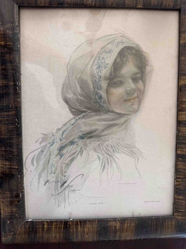 Framed Print of 'Charity Wait' by Harrison Fisher