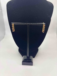 14K Gold Garnet Dangle Earrings