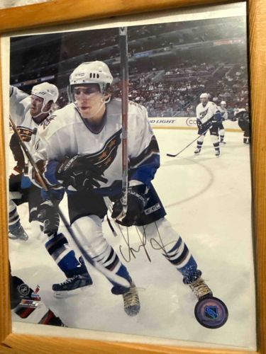 Signed Chris Simon Washington Capitals Action Photograph