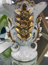 Gilded Floral Spill Vase