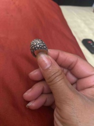 Domed Textured Bubble/Pebble Ring