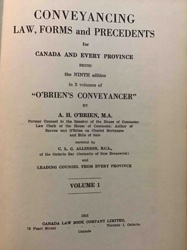 O'Brien's Conveyancer, Volume 1 (Ninth Edition)
