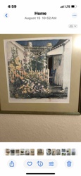 Garden Cottage Landscape Art Print