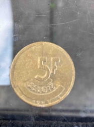 Belgian 5 Franc Coin (1981)