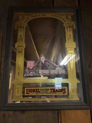 Vintage Lionel Electric Trains Mirrored Display Sign