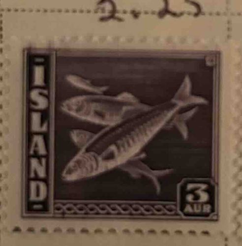 Iceland 3 Aur Fish Stamp