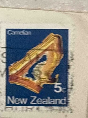 New Zealand Stamp (5c Carnelian)