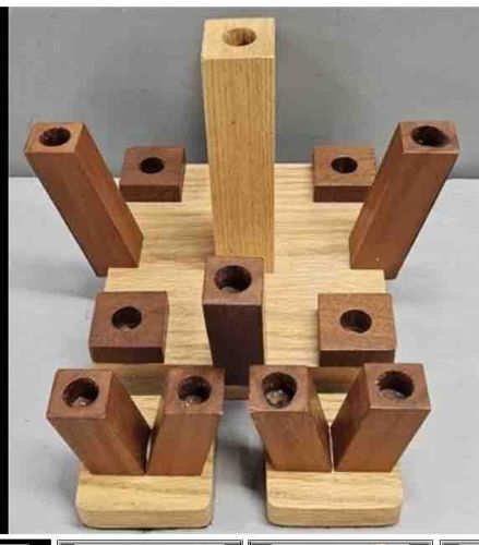 MCM Wood Candleholders