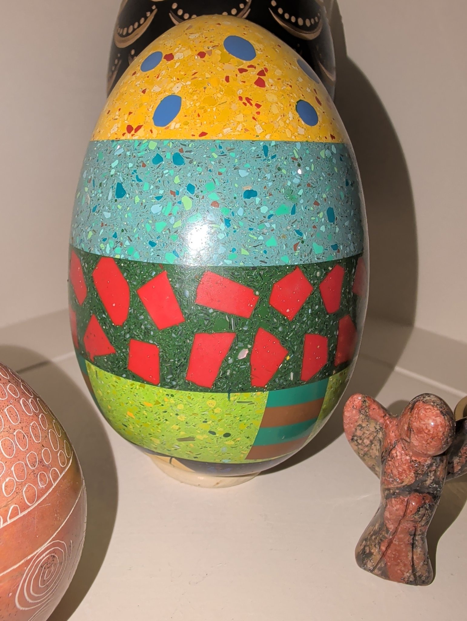 Submitted photo of Terrazzo decorative egg sculpture