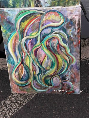 Abstract Expressionist Painting by C. Grealfi