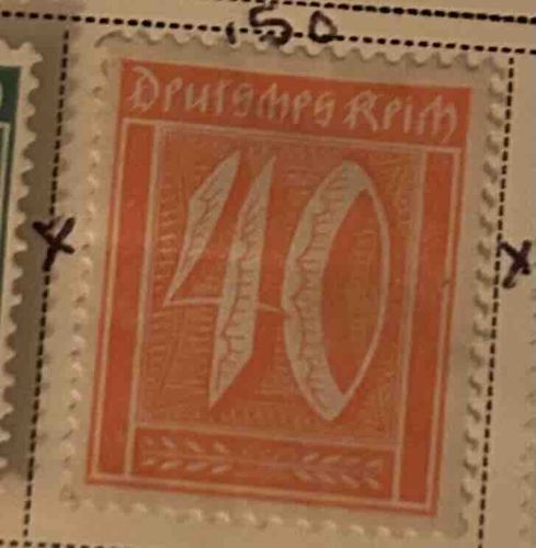 German Empire 40 Pfennig Stamp