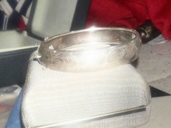 Sterling Silver Engraved Bangle Bracelet