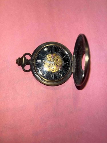 Skeletal Dial Pocket Watch (Hunter Case)