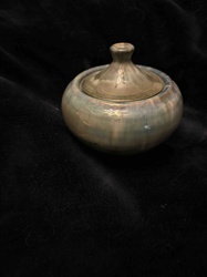 Iridescent Lidded Ceramic Jar
