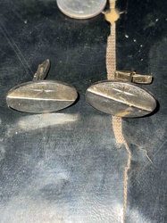 Vintage Oval Starburst Cufflinks