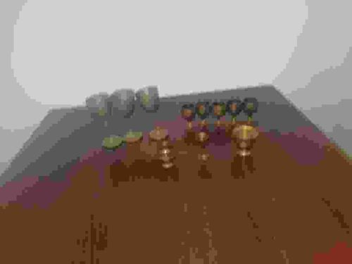 Vintage Brass Stemware and Chalice Set