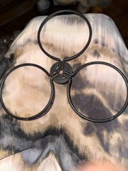 Vintage Three-Ring Candlestick Holder