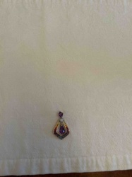 18k Gold Amethyst, Topaz, and Diamond Rainbow Gemstone Slider Pendant