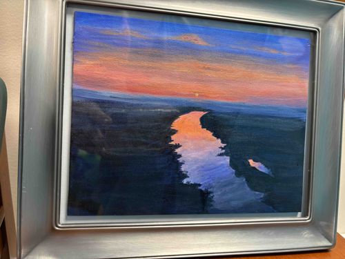 Sunset/Sunrise River Landscape Painting