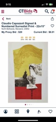Claudio Capozzoli Signed & Numbered Surrealist Print - 22x15"
