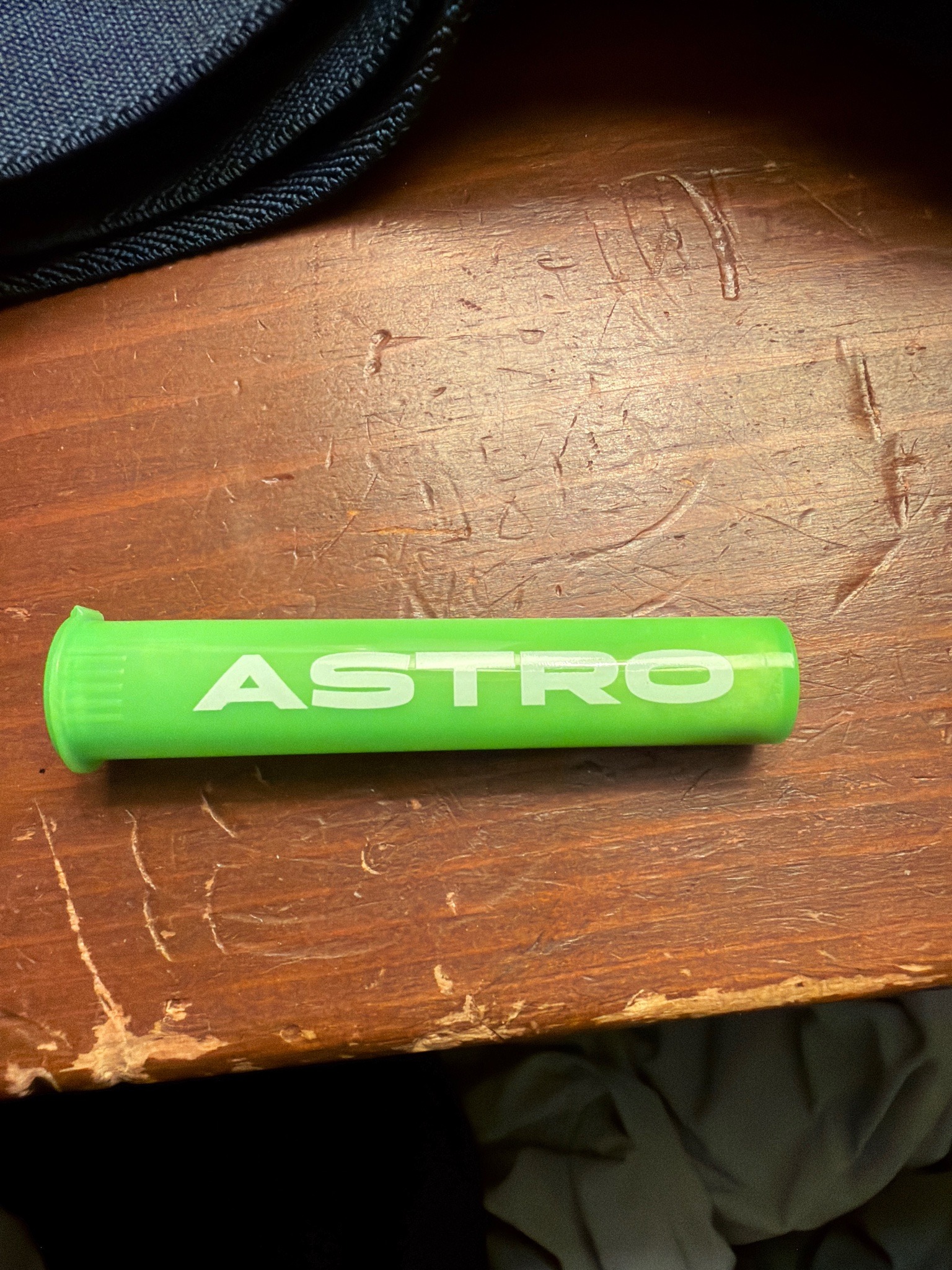 Submitted photo of Plastic container bearing the text 'ASTRO' (not authenticated)