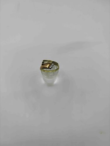 14K Two-Tone Gold Diamond Ring