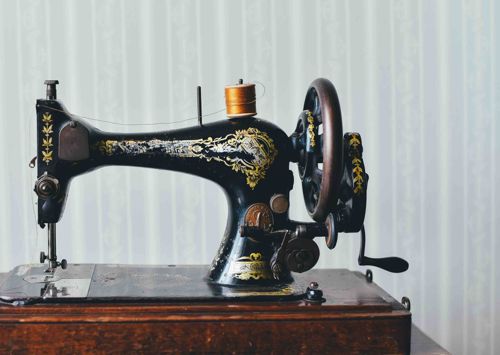 Antique Hand-Crank Sewing Machine