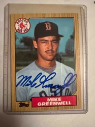 1985 Topps Mike Greenwell Autographed Baseball Card