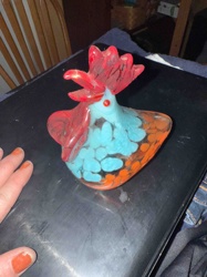 Murano Glass Rooster Figurine