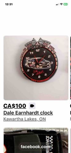 Dale Earnhardt 7-Time Winston Cup Champion Commemorative Wall Clock