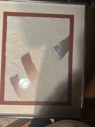 Framed Abstract Mixed Media Art Piece (Paper/Textured Medium)