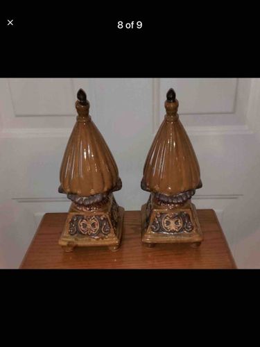 Pair of Decorative Ceramic Finials