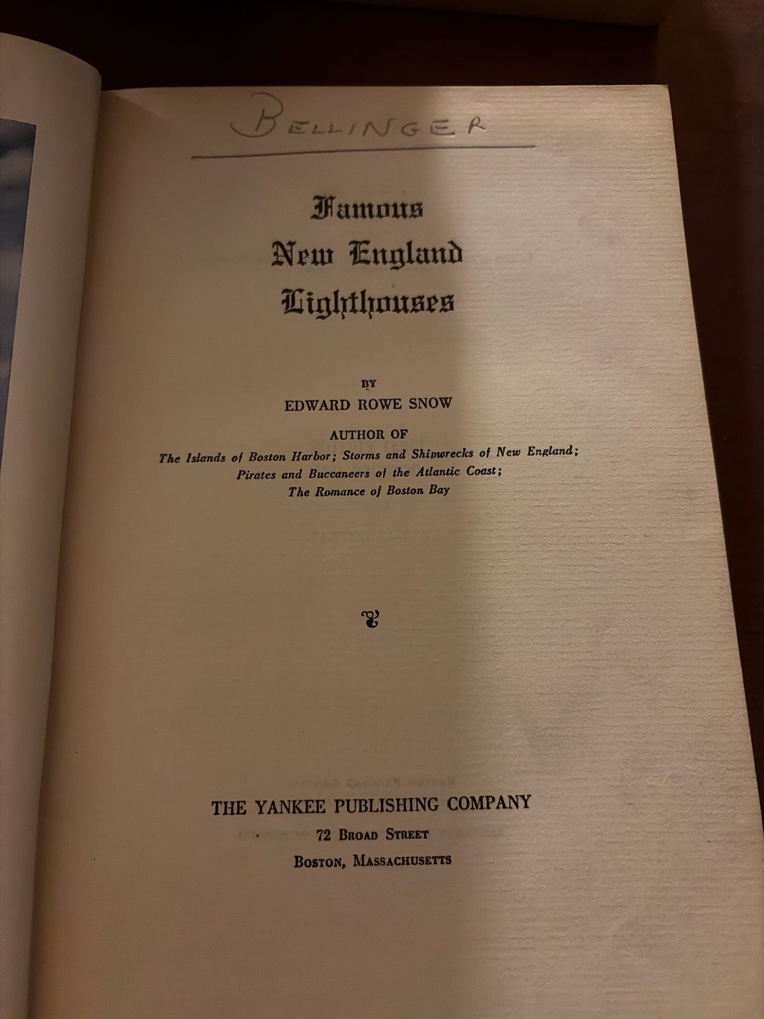 Submitted photo of Famous New England Lighthouses by Edward Rowe Snow (not authenticated)
